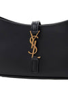 LE 5A 7 Small Smooth Leather Hobo Shoulder Bag Black - SAINT LAURENT - BALAAN 8