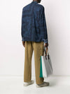 Dark Blue Denim Houston Collarless Shirt - GOLDEN GOOSE - BALAAN 2