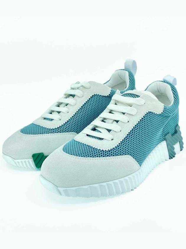 Bouncing Mesh Low Top Sneakers Vert Deau Blanc - HERMES - BALAAN 2