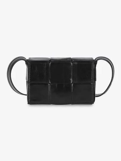 Cassette Small Leather Cross Bag Black - BOTTEGA VENETA - BALAAN 2