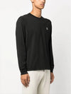 Cotton Jersey Long Sleeve T Shirt Black - STONE ISLAND - BALAAN 5