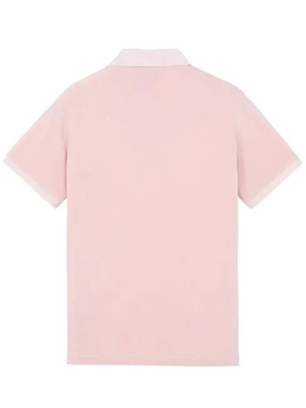 Logo Patch Washing Polo Shirt Pink - STONE ISLAND - BALAAN 3