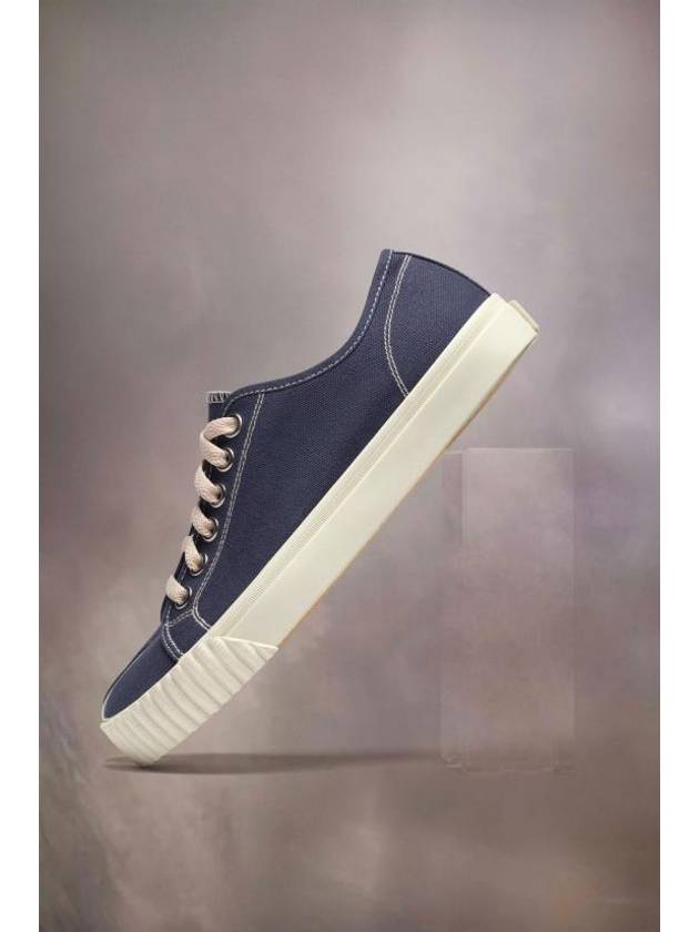 Tabi Cotton Low Top Sneakers Blue - MAISON MARGIELA - BALAAN 3