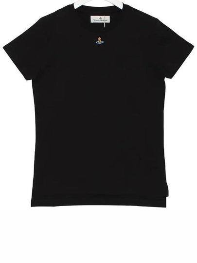 Embroided ORB Peru Short Sleeve T-Shirt Black - VIVIENNE WESTWOOD - BALAAN 2