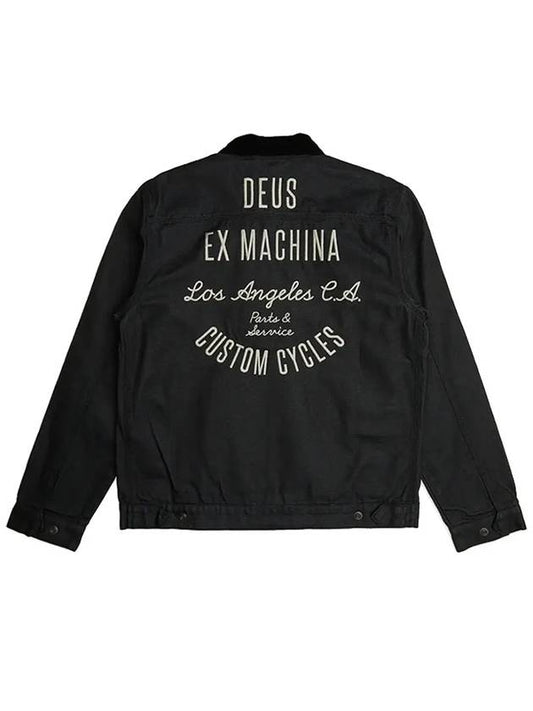 Los Angeles back logo embroidery jacket DMP246404 BLACK - DEUS EX MACHINA - BALAAN 1