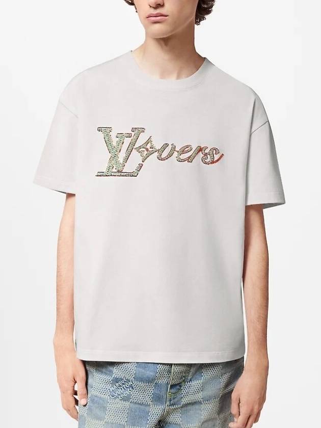 1AFR97 Embroidered Short Sleeved T Shirt - LOUIS VUITTON - BALAAN 1