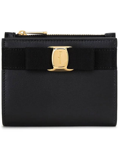 Vara Bow Half Wallet Black - SALVATORE FERRAGAMO - BALAAN 2