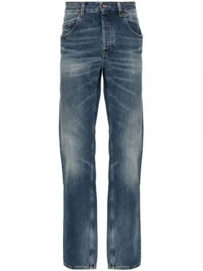 Back Logo Patch Biologics Cotton Jeans Blue - SAINT LAURENT - BALAAN 2