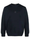 Logo Patch Cotton Sweatshirt Navy - CP COMPANY - BALAAN 2