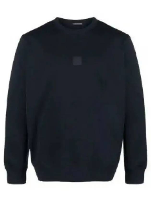 Logo Patch Cotton Sweatshirt Navy - CP COMPANY - BALAAN 2