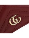 GG Marmont Leather Card Wallet Light Rosso Ancora Red - GUCCI - BALAAN 6