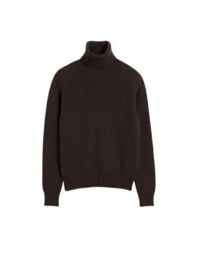 Cashmere Turtleneck Dark Coffee - AMI - BALAAN 2