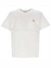 Chillax Fox Patch Regular Short Sleeve T-Shirt White - MAISON KITSUNE - BALAAN 2