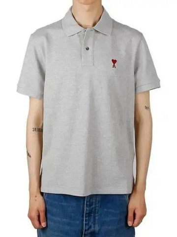 Heart logo short sleeve polo t shirt 271428 - AMI - BALAAN 1