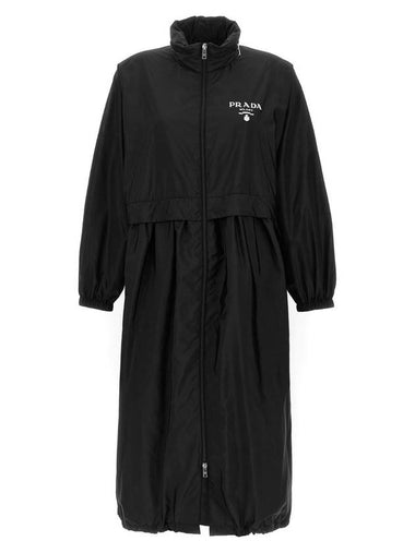 Re-Nylon Raincoat Black - PRADA - BALAAN 1