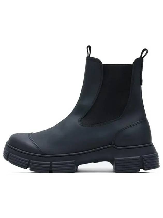 Women's Rubber City Chelsea Boots Black - GANNI - BALAAN 3