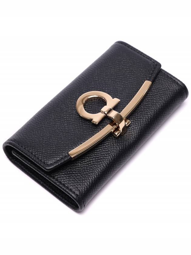 Gancini Key Holder Black - SALVATORE FERRAGAMO - BALAAN 6