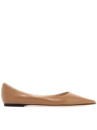 Love Logo Calf Leather Flat Beige - JIMMY CHOO - BALAAN 2