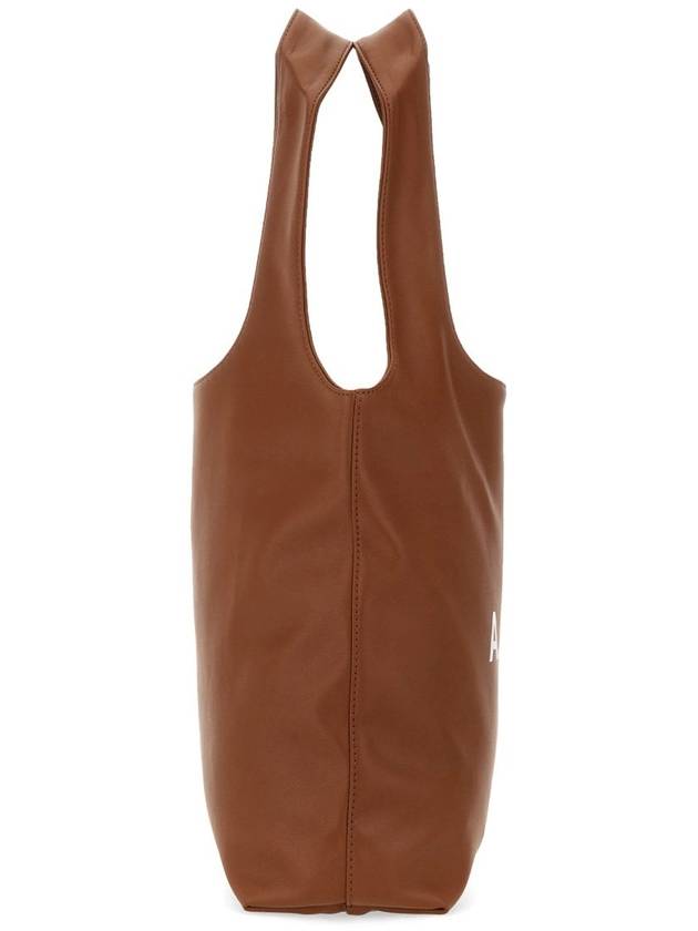 Ninon Small Recycled Leather Tote Bag Brown - A.P.C. - BALAAN 4