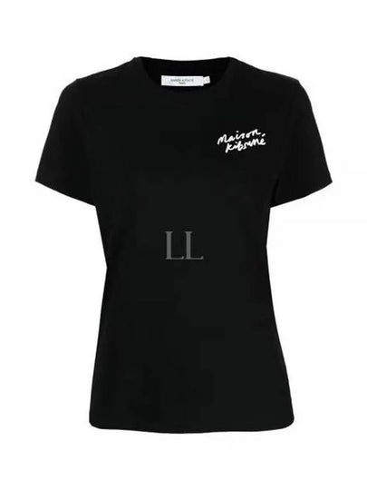 Mini Handwriting Classic Short Sleeve T-Shirt Black - MAISON KITSUNE - BALAAN 2