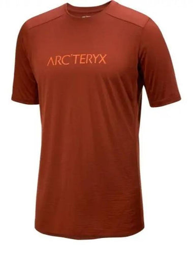 Ionia Merino Wool Arc'word Logo Short Sleeve T-Shirt Sequoia - ARC'TERYX - BALAAN 1