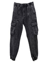 Denim Cargo Pocket Jogger Track Pants Black - JUUN.J - BALAAN 3