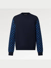 Monogram Mix Cashmere Crew Neck Knit Top Navy - LOUIS VUITTON - BALAAN 2