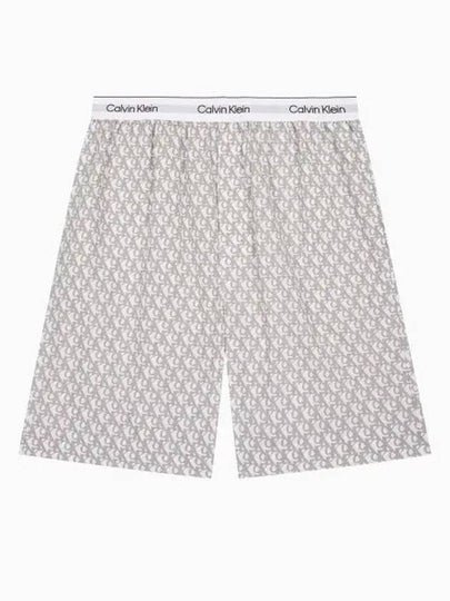 Cotton Poplin Sleep Shorts Grey - CALVIN KLEIN - BALAAN 2