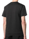 Logo Patch Short Sleeve T-Shirt Black - STONE ISLAND - BALAAN 4