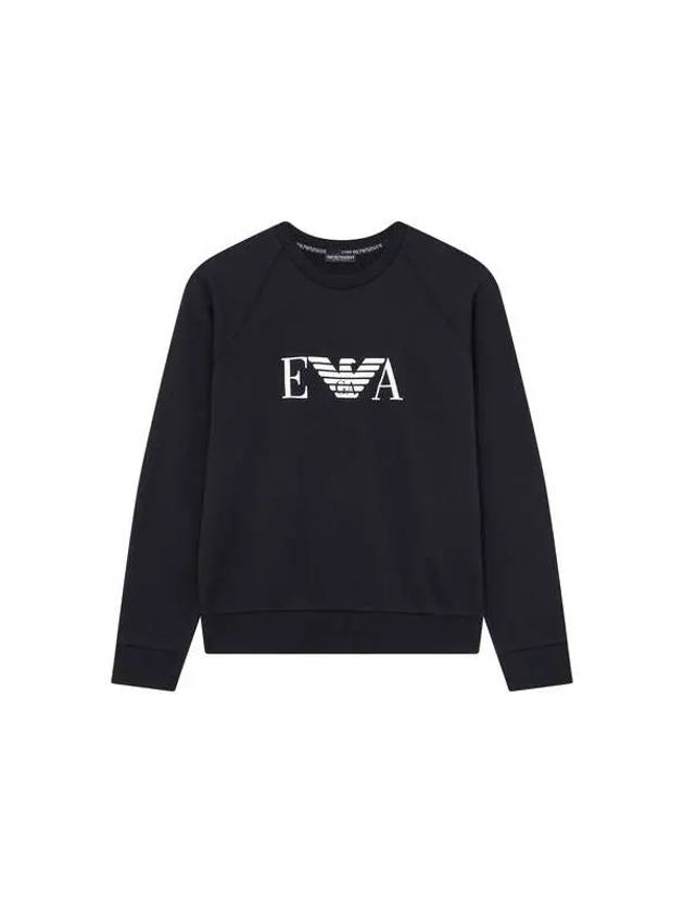 UNDERWEAR Men's Eagle Logo Raglan Lounge Sweatshirt Black 271709 - EMPORIO ARMANI - BALAAN 1