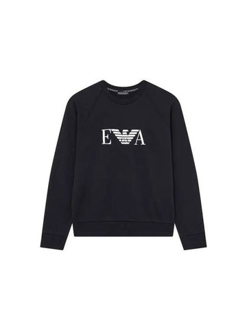 UNDERWEAR Men's Eagle Logo Raglan Lounge Sweatshirt Black 271709 - EMPORIO ARMANI - BALAAN 1