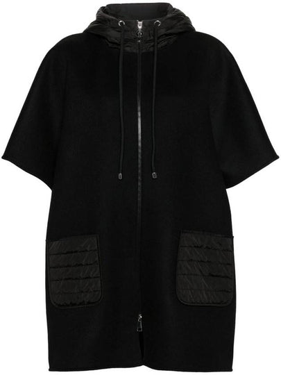 Women's Hooded Down Cape Black - MONCLER - BALAAN 2