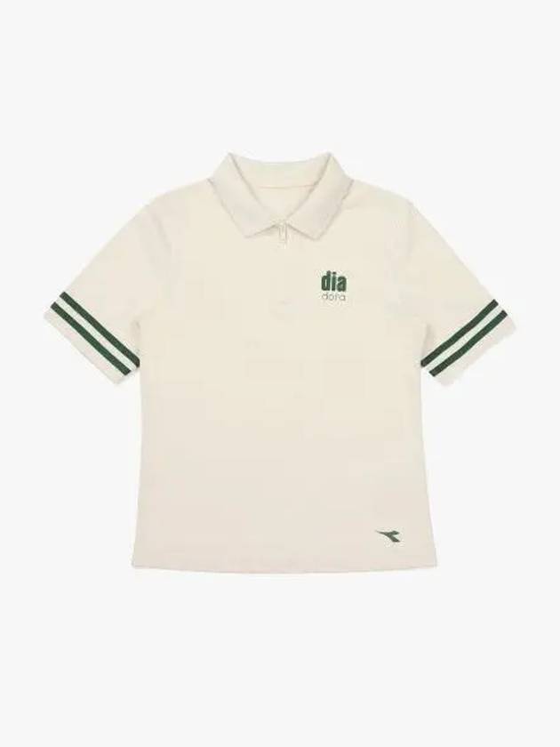 Diadora tennis performance half zip polo t shirt women OFF white - DIADORA - BALAAN 1