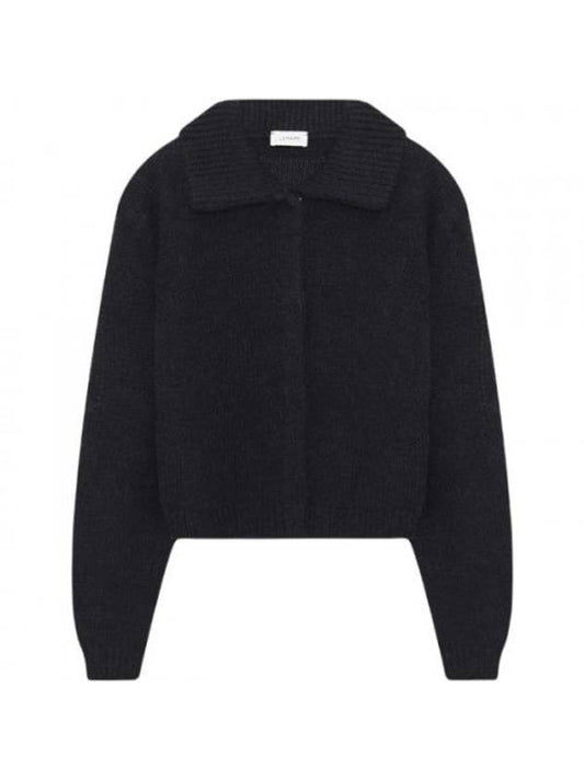 Snack Alpaca Blend Cardigan Black - LEMAIRE - BALAAN 1