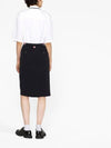 Milano Stitch Wool H Line Skirt Navy - THOM BROWNE - BALAAN 5