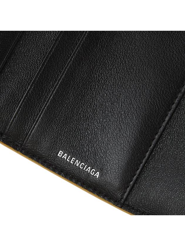 logo tri-fold card wallet gold - BALENCIAGA - BALAAN.