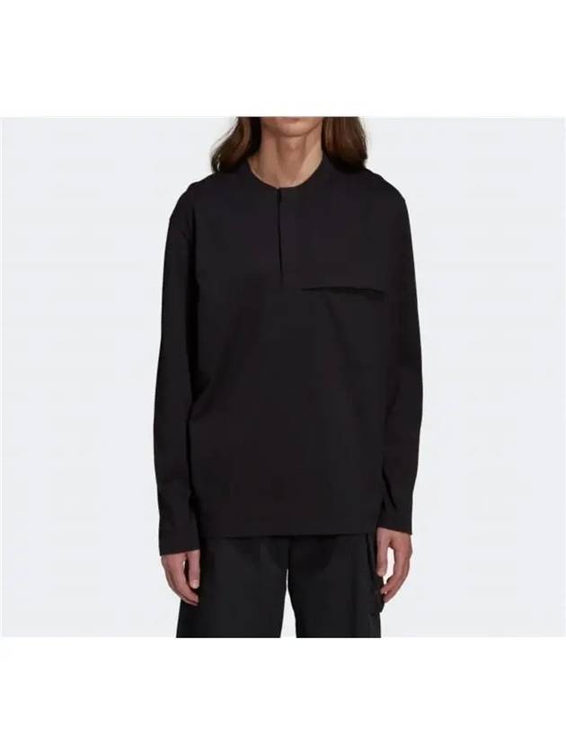 Y3 HENLEY Classic Long Sleeve TShirt - YOHJI YAMAMOTO - BALAAN 2