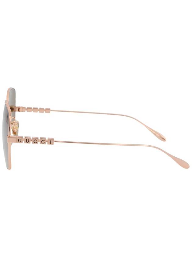 Square Metal Sunglasses Gold - GUCCI - BALAAN 4