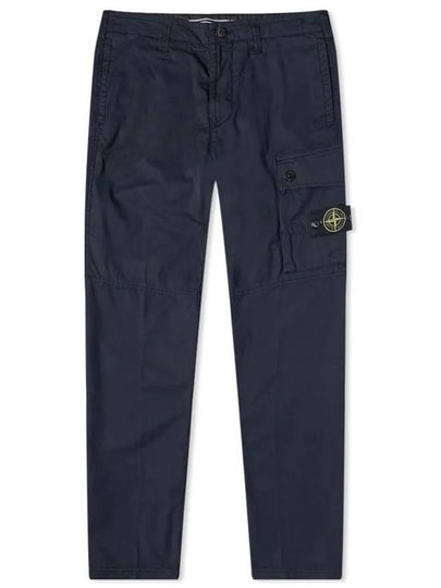 Wappen Patch Cotton Straight Pants Navy - STONE ISLAND - BALAAN 2