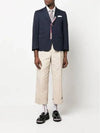 Typewriter Cloth Grosgrain Placket Sport Jacket Navy - THOM BROWNE - BALAAN 6