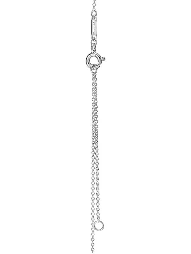 Women's Red Double Heart Tag Pendant Necklace Silver - TIFFANY & CO. - BALAAN 8