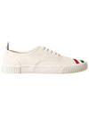 Men's Canvas Diagonal Stripe Heritage Sneakers White - THOM BROWNE - BALAAN 2