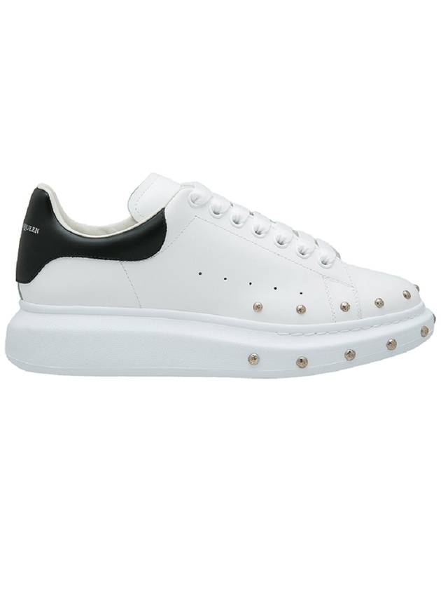 Studded Oversole Low-Top Sneakers White Black - ALEXANDER MCQUEEN - BALAAN 1