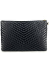 Matelasse gold strap clutch large 440222 - SAINT LAURENT - BALAAN 5