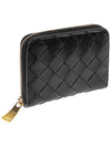 Intrecciato Zipped Coin Wallet Black - BOTTEGA VENETA - BALAAN 3