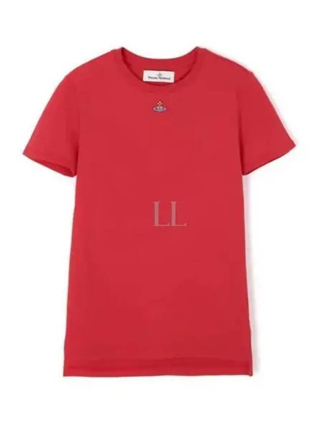 Embroided ORB Peru Short Sleeve T-Shirt Red - VIVIENNE WESTWOOD - BALAAN 2