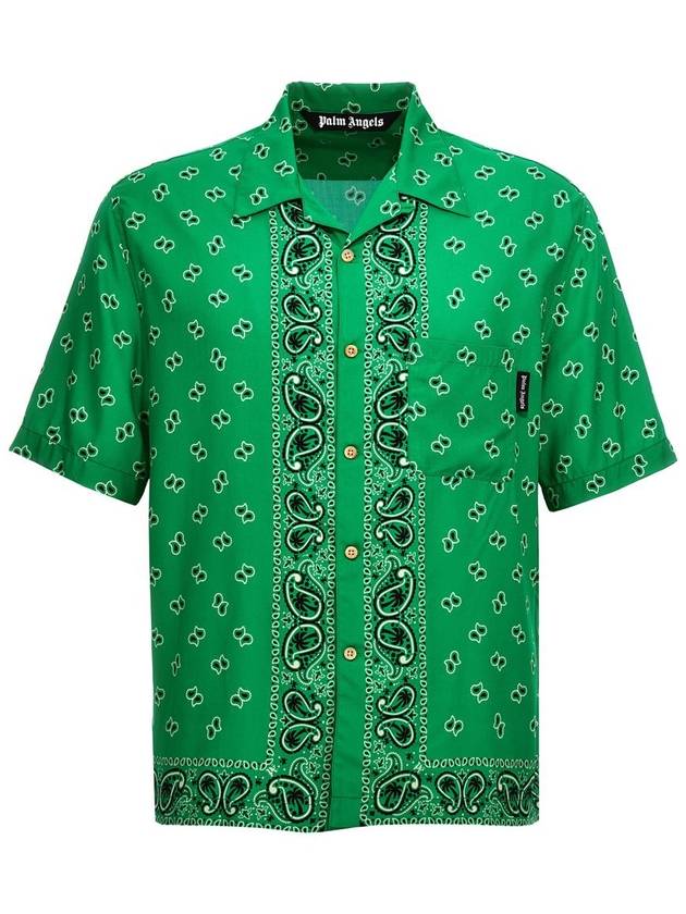 Long Sleeve Shirt PMGG005S24FAB006 5555 GREEN - PALM ANGELS - BALAAN 2