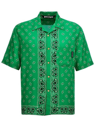 Long Sleeve Shirt PMGG005S24FAB006 5555 GREEN - PALM ANGELS - BALAAN 2