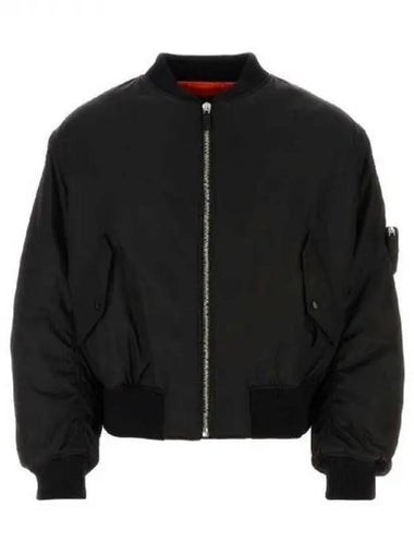 Triangular logo pocket re nylon bomber jacket 270866 - PRADA - BALAAN 1