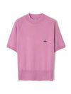 ORB Embroidery Logo Wool Knit Top Pink - VIVIENNE WESTWOOD - BALAAN 1